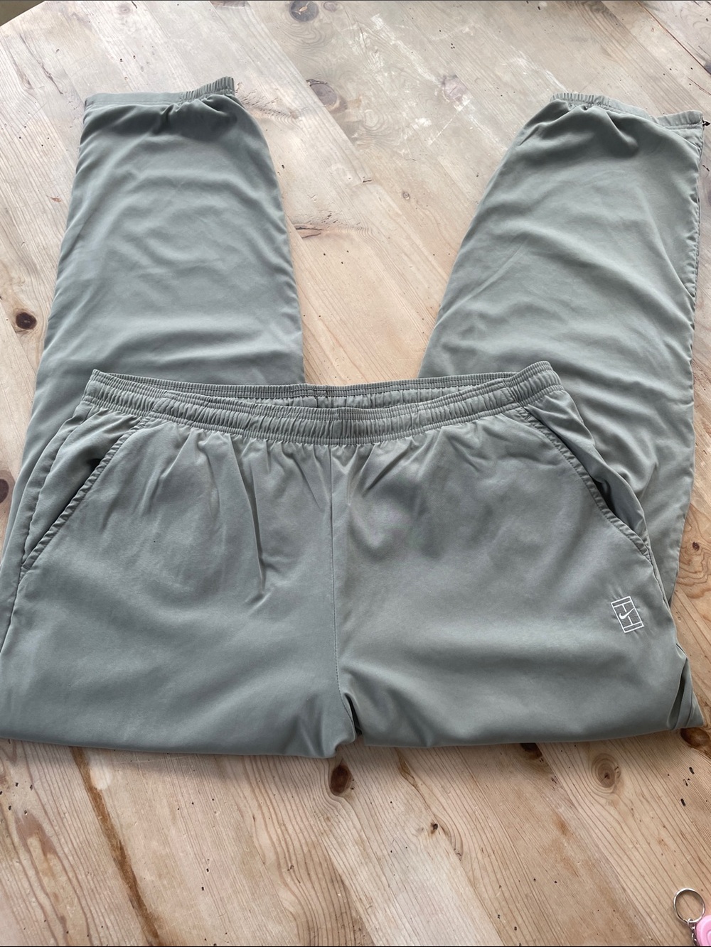Nike Olive Green Casual Fleece Lined Performance Fabric Jogger Nike Logo Zip Leg